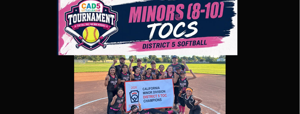 CAD5 MINORS SOFTBALL TOC CHAMPS!